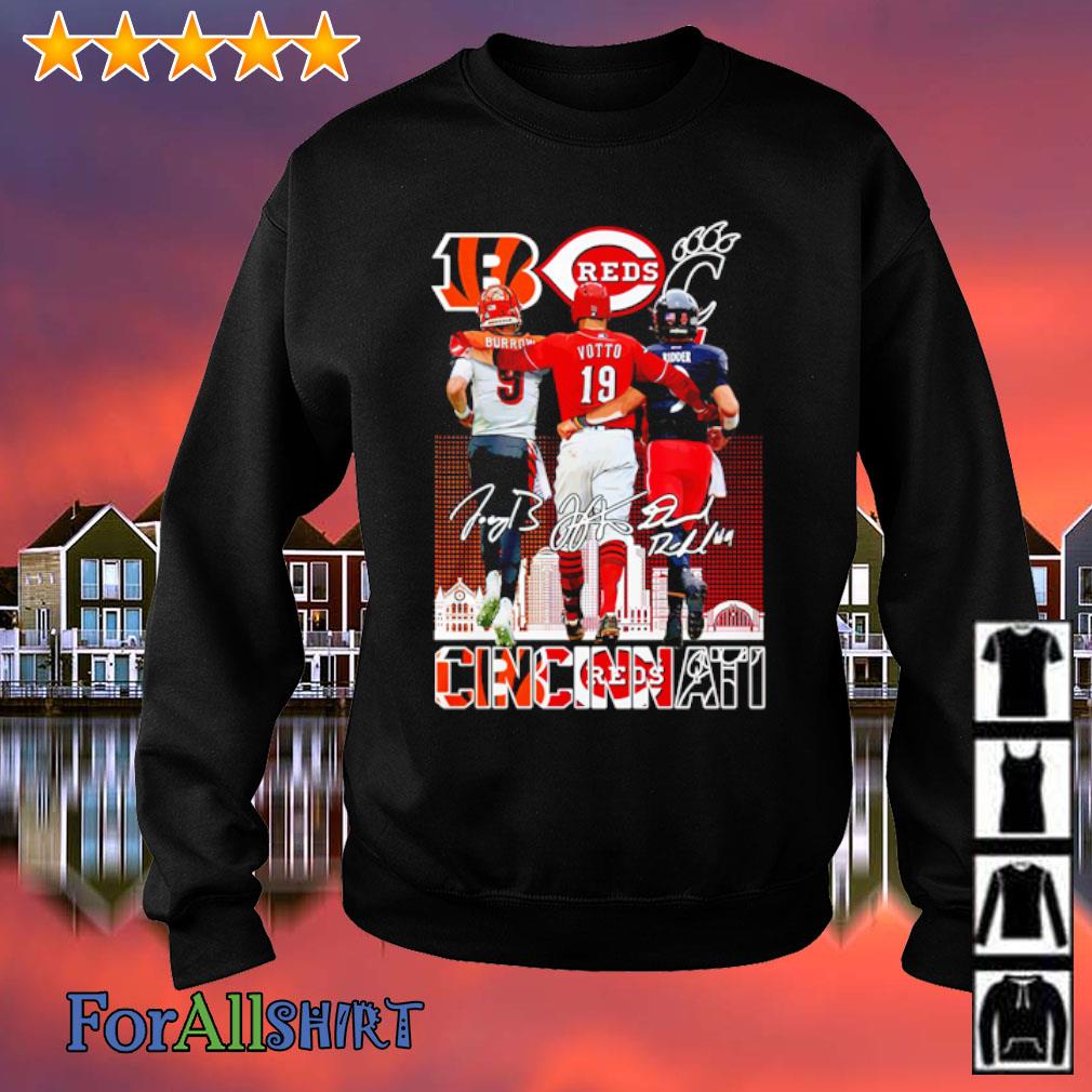 Cincinnati Joe Burrow Joey Votto And Desmond Ridder Signatures Shirt,  hoodie, sweater, long sleeve and tank top