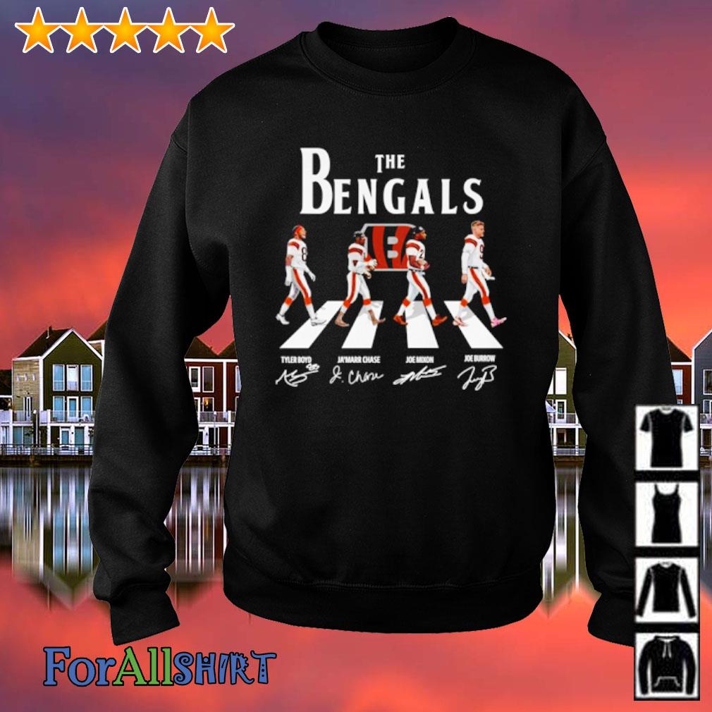 Funny the Cincinnati Bengals abbey road signatures T-shirt, hoodie