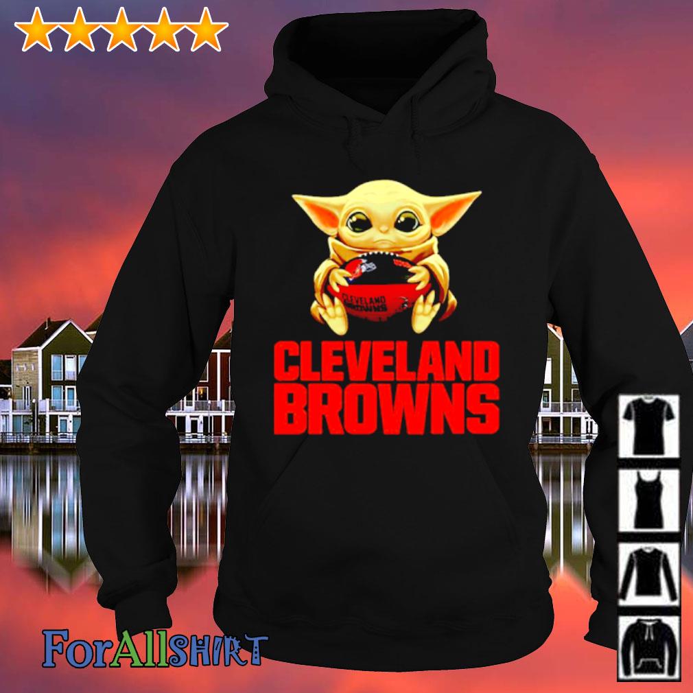 NFL Football Cleveland Browns Baby Yoda Star Wars Shirt Long Sleeve T-Shirt