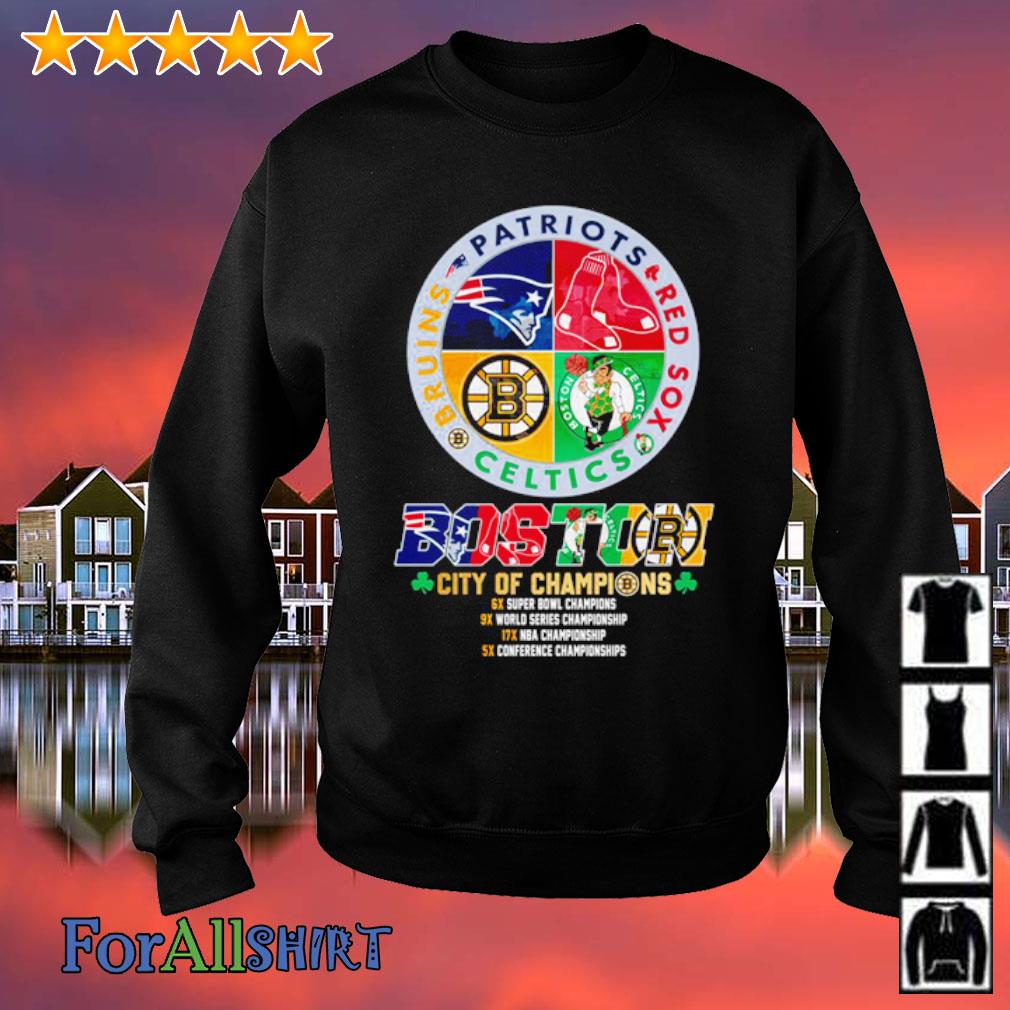 Boston Bruins Red Sox Celtics Patriots Boston city of Champions shirt,  hoodie, sweater, long sleeve and tank top