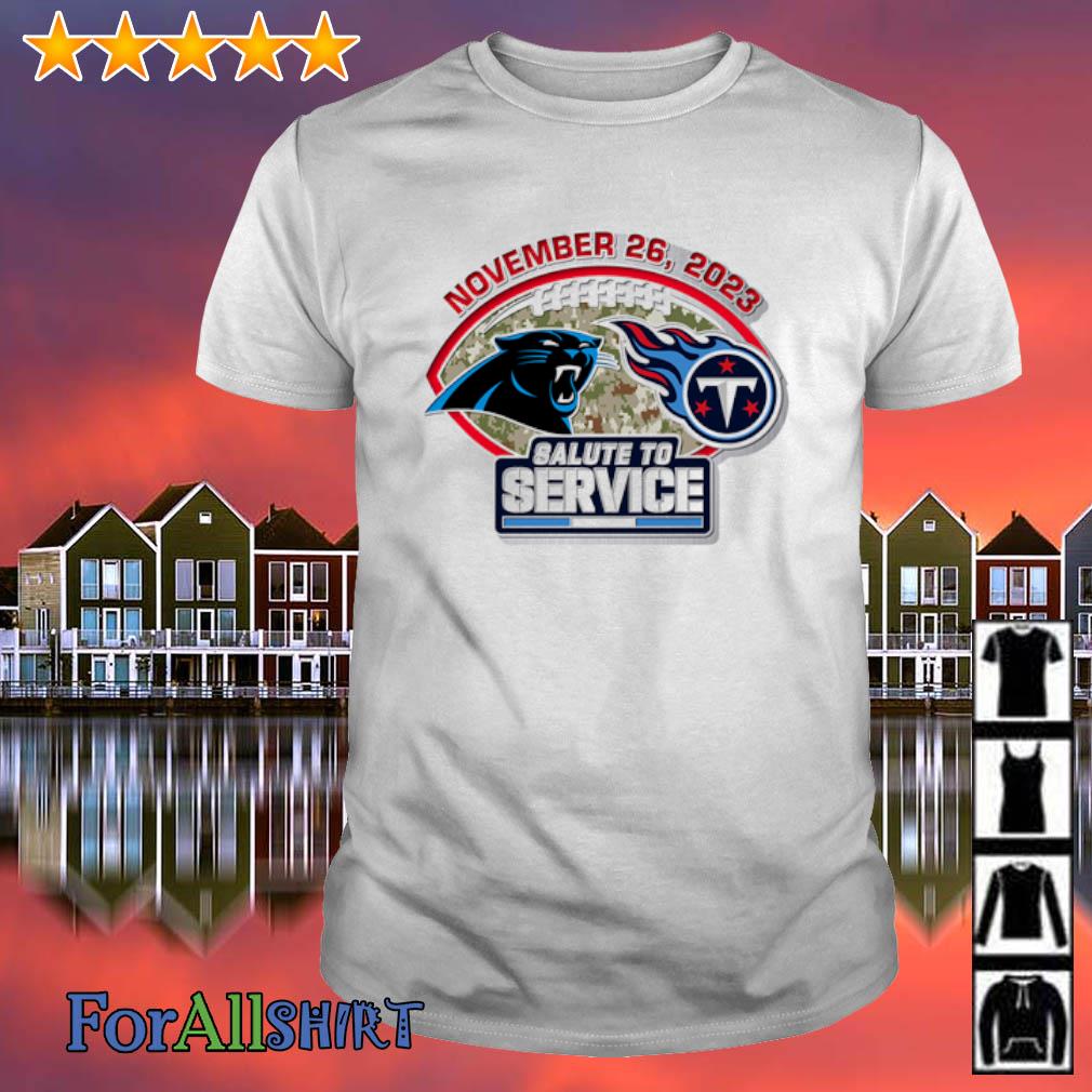 Official Carolina panthers vs Tennessee Titans gameday salute to service  november 26 2023 T-shirt, hoodie, tank top, sweater and long sleeve t-shirt