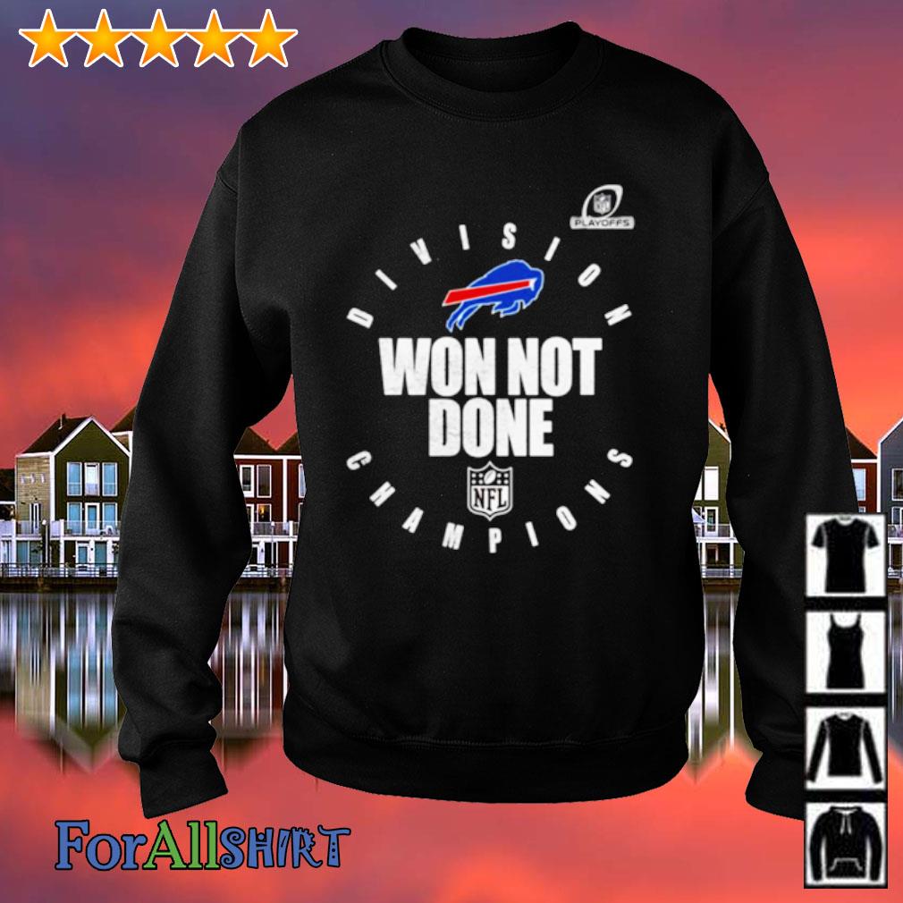 Buffalo bills afc east champions 2021 won not done shirt, hoodie, sweater,  long sleeve and tank top